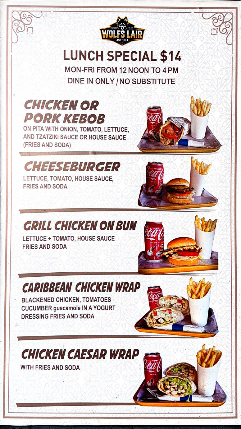 Wolfs Lair Lunch Specials - image
